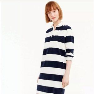 J Crew 1984 Rugby Shirtdress 2X Navy White